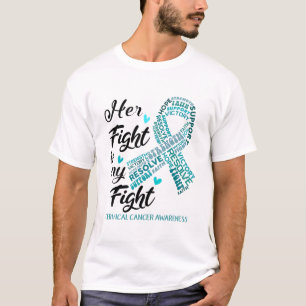 Camiseta Conciencia sobre el cáncer cervical Su lucha es mi