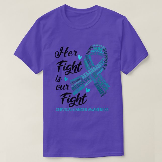 Camiseta Conciencia sobre el cáncer cervical Su lucha es nu (Diseño del anverso)