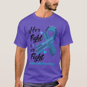 Camiseta Conciencia sobre el cáncer cervical Su lucha es nu