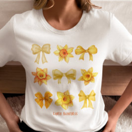 Camiseta Conciencia sobre el cáncer Coquette Daffodil Suppo