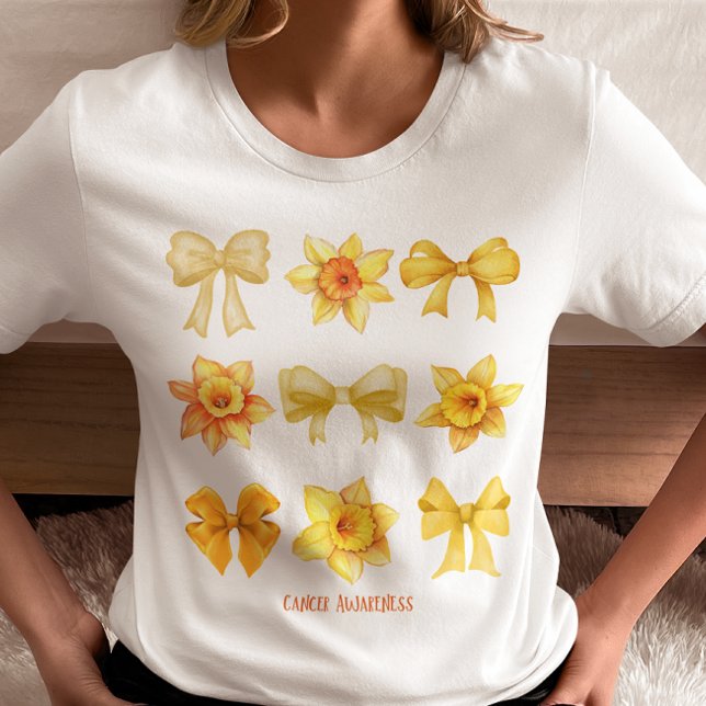 Camiseta Conciencia sobre el cáncer Coquette Daffodil Suppo (Subido por el creador)