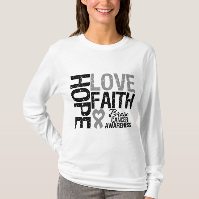Camiseta Conciencia sobre el cáncer de cerebro Esperanza Am (Anverso)