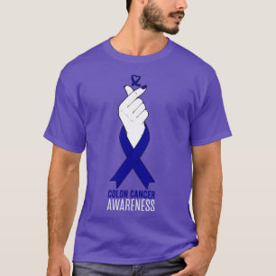 Camiseta Conciencia sobre el cáncer de colon Kpop Finger He