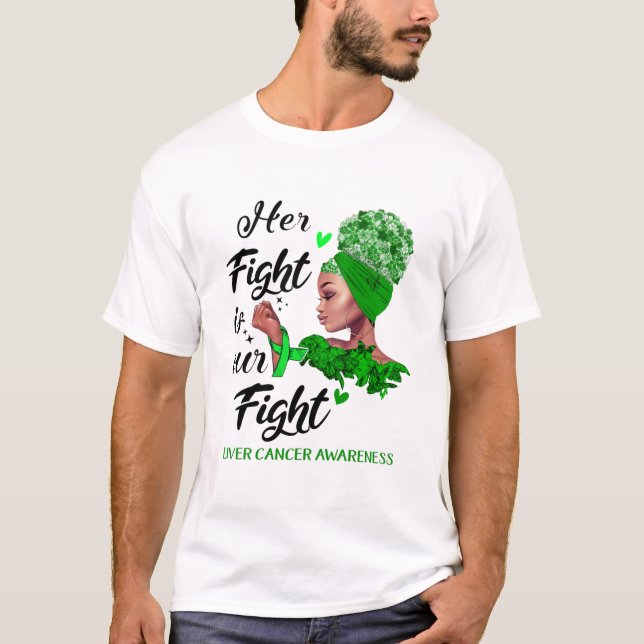 Camiseta Conciencia sobre el cáncer de hígado Su lucha es n (Anverso)