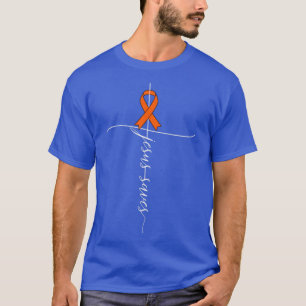 Camiseta Conciencia sobre el cáncer de leucemia Jesús salva