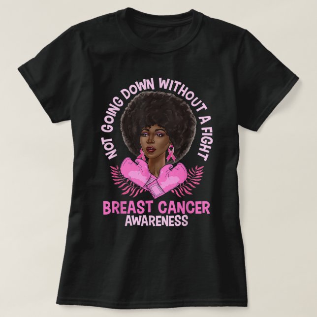 Camiseta Conciencia sobre el cáncer de mama Afro-Americano  (Diseño del anverso)
