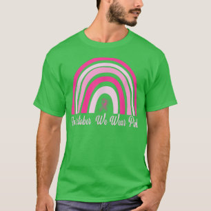 Camiseta Conciencia Sobre El Cáncer De Mama Arcoiris En Oct