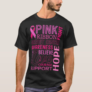Camiseta Conciencia sobre el cáncer de mama Cinta rosa Apoy