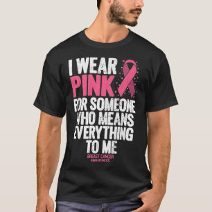 Camiseta Conciencia Sobre El Cáncer De Mama Cinta Rosa En O