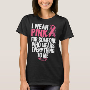 Camiseta Conciencia Sobre El Cáncer De Mama Cinta Rosa En O