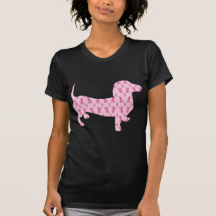 Camiseta Conciencia sobre el cáncer de mama Dachshund
