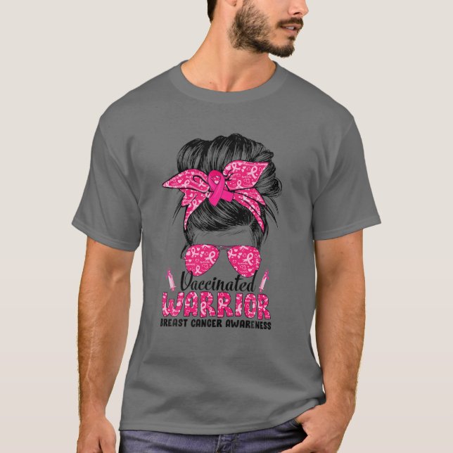 Camiseta Conciencia sobre el cáncer de mama Desordenada Bun (Anverso)