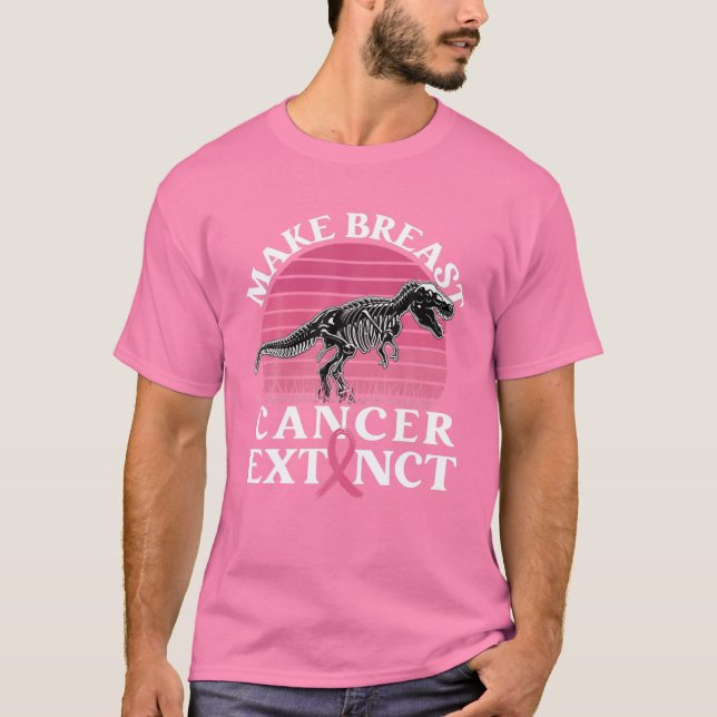 Camiseta Conciencia sobre el cáncer de mama Dinosaurio hace (Anverso)
