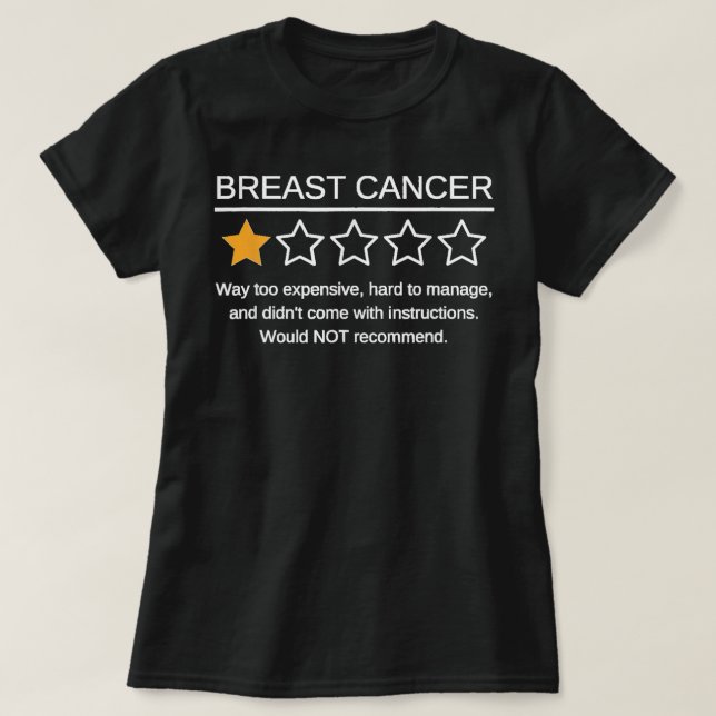 Camiseta Conciencia sobre el cáncer de mama divertida 1 est (Diseño del anverso)