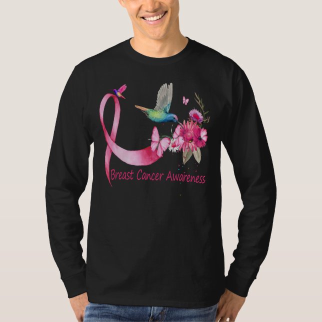 Camiseta Conciencia sobre el cáncer de mama en colibrí (Anverso)