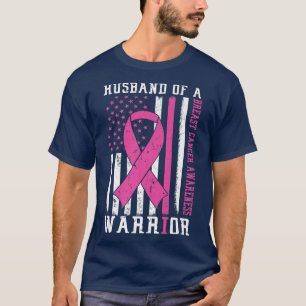 Camiseta Conciencia Sobre El Cáncer De Mama Esposo De Apoyo