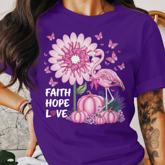 Camiseta Conciencia sobre el cáncer de mama Fe Esperanza Am