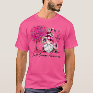 Camiseta Conciencia Sobre El Cáncer De Mama Gnome En Octubr