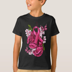 Camiseta Conciencia sobre el cáncer de mama Guantes de boxe