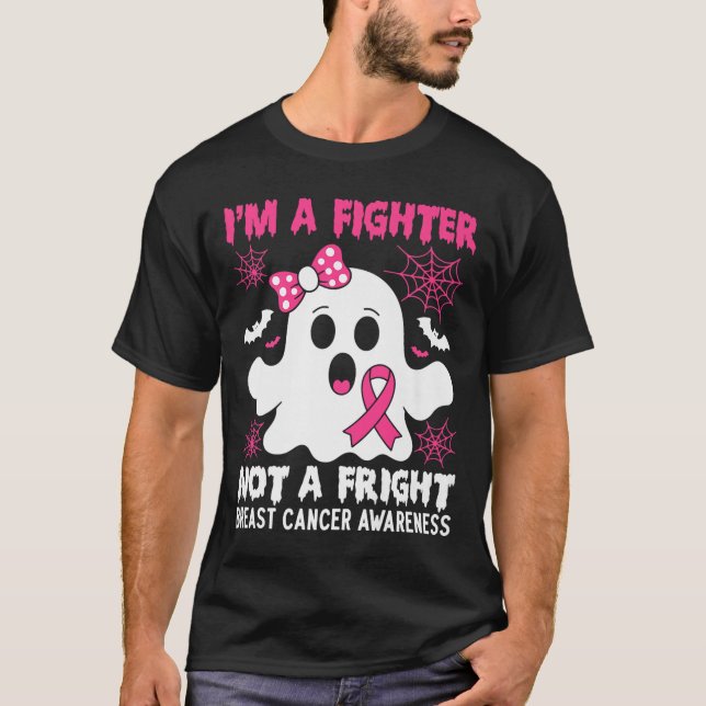 Camiseta Conciencia sobre el cáncer de mama Halloween Cinta (Anverso)