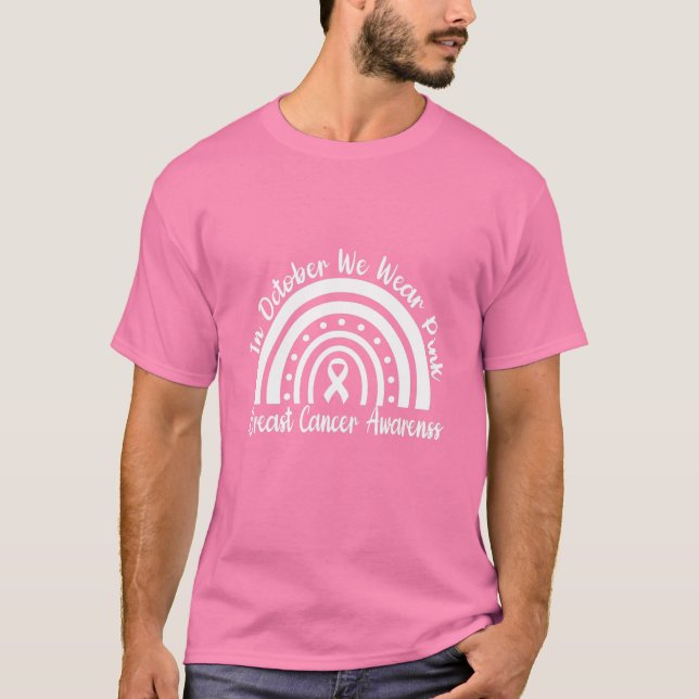 Camiseta Conciencia sobre el cáncer de mama Mes Arcoiris Oc (Anverso)