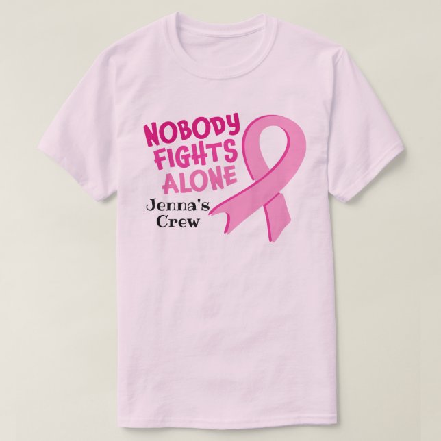 Camiseta Conciencia sobre el cáncer de mama personalizado (Diseño del anverso)