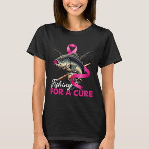 Camiseta Conciencia sobre el cáncer de mama Pesca por una c