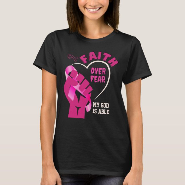 Camiseta CONCIENCIA SOBRE EL Cáncer de Mama POR MIEDO (Anverso)