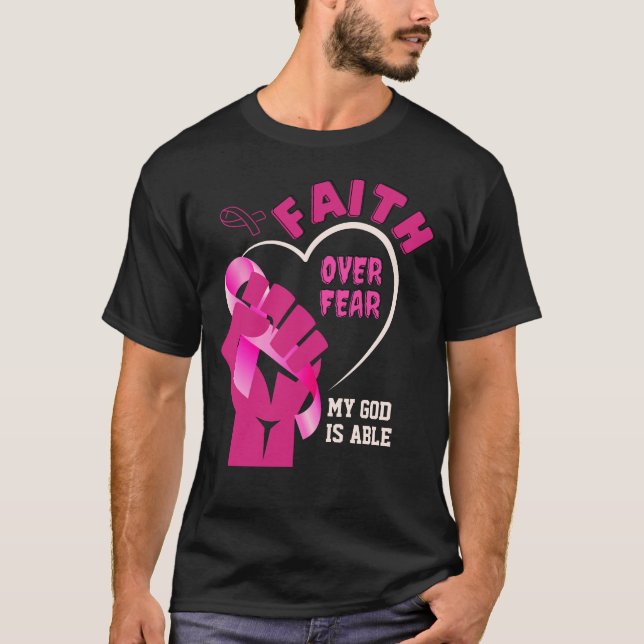 Camiseta CONCIENCIA SOBRE EL Cáncer de Mama POR MIEDO (Anverso)