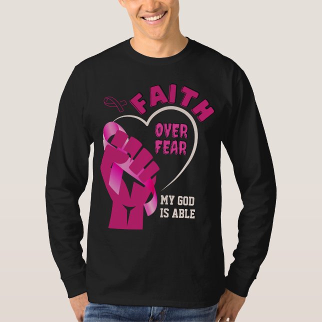 Camiseta CONCIENCIA SOBRE EL Cáncer de Mama POR MIEDO (Anverso)