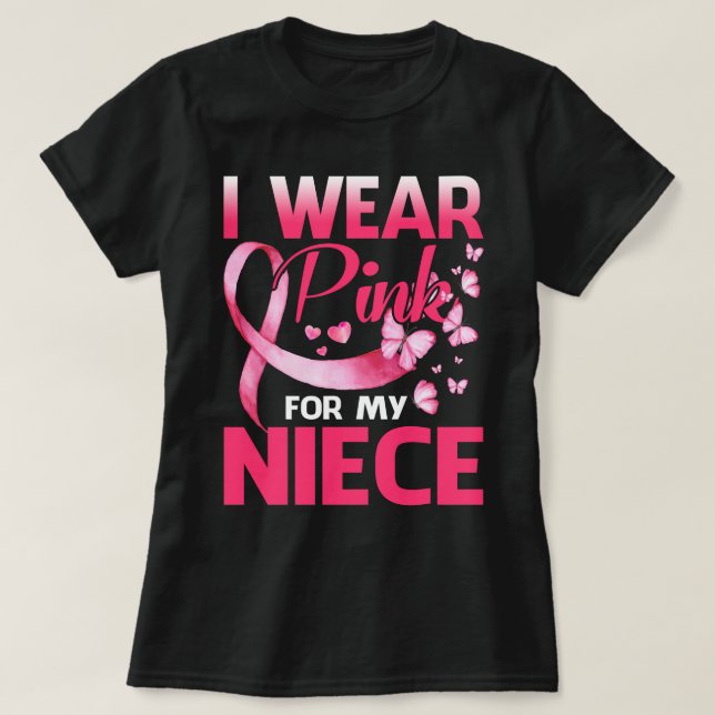 Camiseta Conciencia sobre el cáncer de mama Que llevo rosad (Diseño del anverso)