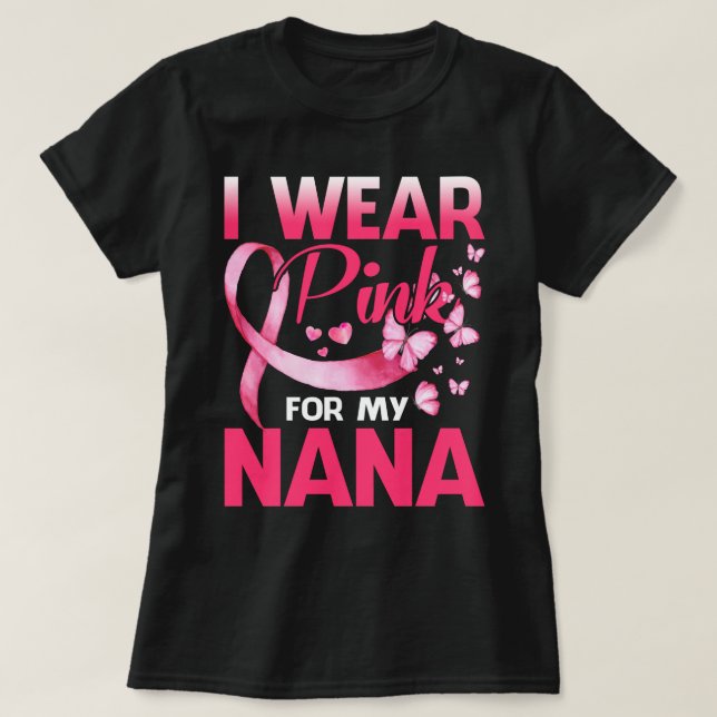 Camiseta Conciencia sobre el cáncer de mama Que llevo rosad (Diseño del anverso)