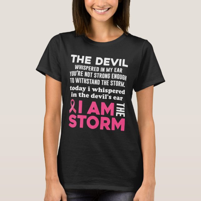 Camiseta Conciencia sobre el cáncer de mama Soy la tormenta (Anverso)