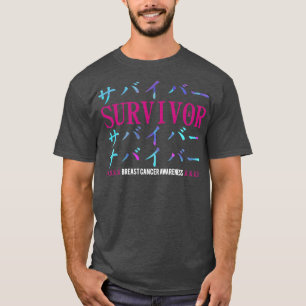 Camiseta Conciencia sobre el cáncer de mama Superviviente j