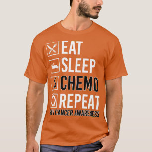 Camiseta Conciencia sobre el cáncer de piel Comer Sleep Che
