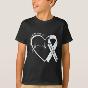 Camiseta Conciencia sobre el cáncer de piel Corazón Concien