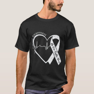 Camiseta Conciencia sobre el cáncer de piel Corazón Concien