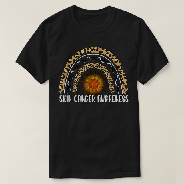 Camiseta Conciencia sobre el cáncer de piel de girasol en e (Diseño del anverso)