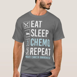 Camiseta Conciencia sobre el cáncer de próstata Comer Sleep