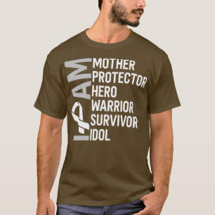 Camiseta Conciencia sobre el cáncer de pulmón Soy Madre Hér