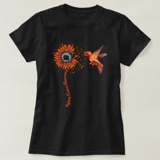 Camiseta Conciencia sobre el cáncer de riñón Girasol (Diseño del anverso)