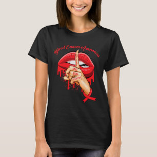 Camiseta Conciencia sobre el cáncer de sangre de la cinta r
