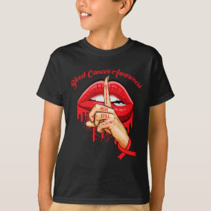 Camiseta Conciencia sobre el cáncer de sangre de la cinta r