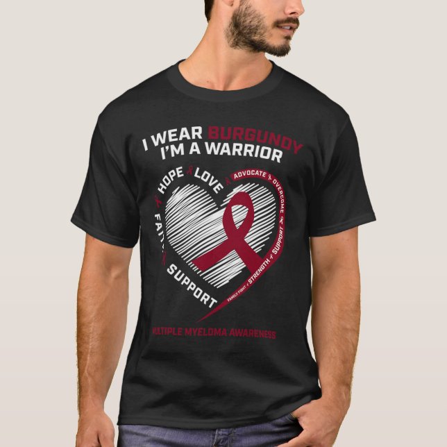 Camiseta Conciencia sobre el cáncer de sangre Mieloma Múlti (Anverso)