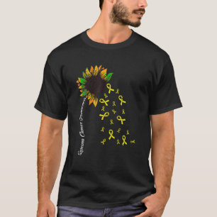 Camiseta Conciencia sobre el cáncer de sarcoma Cinta amaril