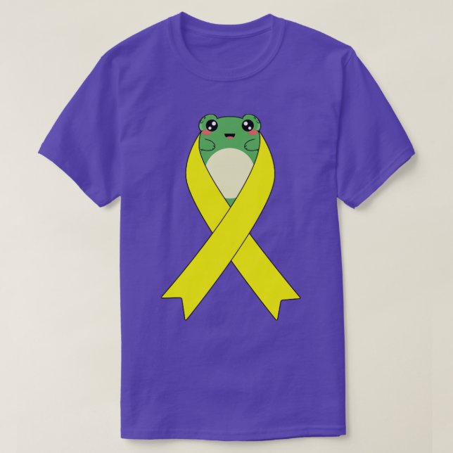 Camiseta Conciencia sobre el cáncer de sarcoma Cinta amaril (Diseño del anverso)
