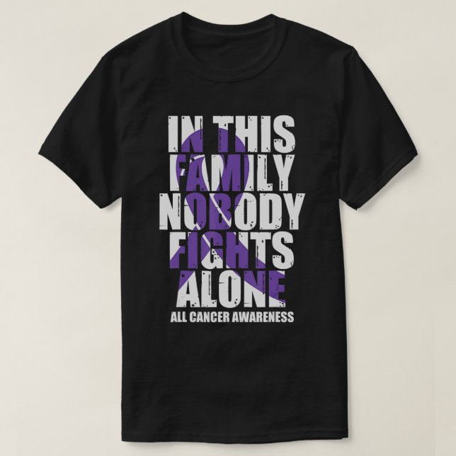 Camiseta Conciencia sobre el cáncer en la familia de las ci (Diseño del anverso)