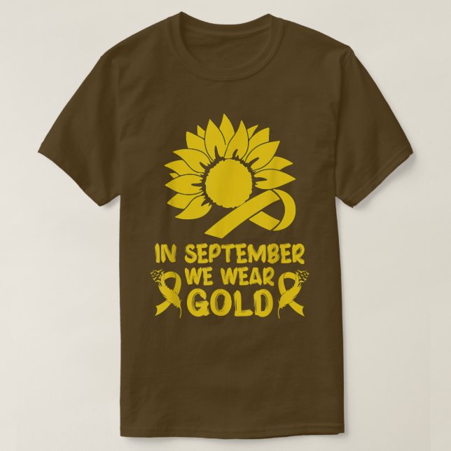 Camiseta Conciencia Sobre El Cáncer Infantil En Septiembre  (Diseño del anverso)