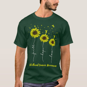 Camiseta Conciencia sobre el cáncer infantil Fe Esperanza A