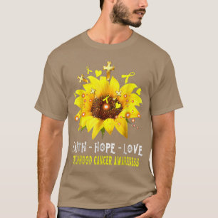 Camiseta Conciencia sobre el cáncer infantil Fe Esperanza A